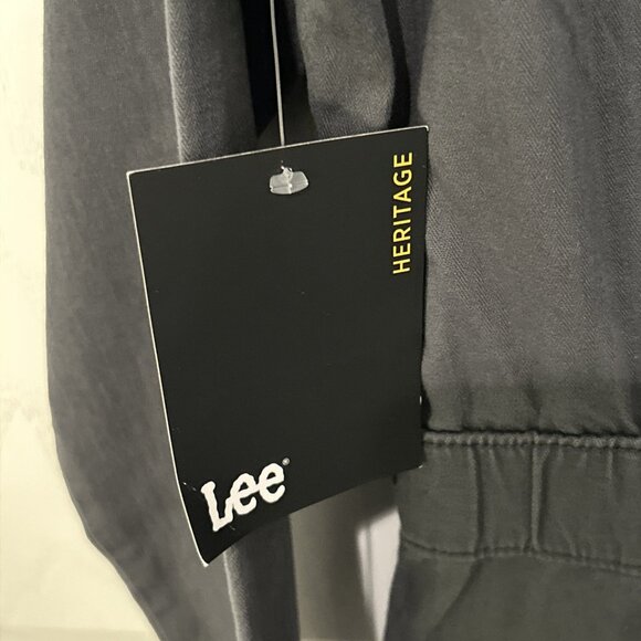 Lee Heritage Coverall Women’s Small Dark Muted Gray Button-Up Jumpsuit - Picture 7 of 11